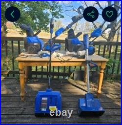 All together one price 2 40v snow blowers 2 24v snow shovels snow Joe All together one price 2 40v snow blowers 2 24v snow shovels snow Joe