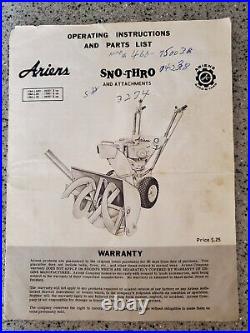 Ariens Vintage Snow Blower 10M-L60