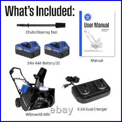 Battery Powered 48-volt 18-in Single-stage Push Battery Snow Blower 4 Ah-Sale Battery Powered 48-volt 18-in Single-stage Push Battery Snow Blower 4 Ah-Sale