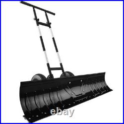 Best Choice Products 2-Wheel Snow Pusher Adjustable Handle Reflective Tape 48in