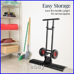 Best Choice Products 2-Wheel Snow Pusher Adjustable Handle Reflective Tape 48in