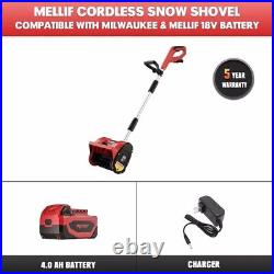 Brushless Snow Shovel Compatible with Milwaukee 18V Battery, Comes with 18V 4.0A