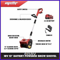 Brushless Snow Shovel Compatible with Milwaukee 18V Battery, Comes with 18V 4.0A