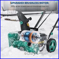 Commercial 20 Inch Wide 2x20V 10 Inch Deep 23 Foot Throw Brushless Snow Blower