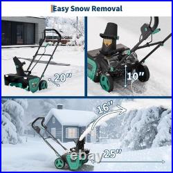 Commercial 20 Inch Wide 2x20V 10 Inch Deep 23 Foot Throw Brushless Snow Blower