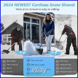 Compact Cordless Snow Shovel with 5000mAh Battery Effortless Winter Cleanup