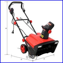 Corded Snow Blower 20-Inch Clearing Width 15-AMP Electric Snow Shovel Thrower Corded Snow Blower 20-Inch Clearing Width 15-AMP Electric Snow Shovel Thrower