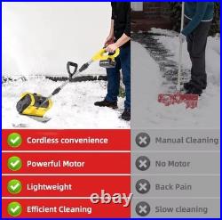 Cordless Electric Snow Sweeper Brushless Rechargeable Yard Tool Cordless Electric Snow Sweeper Brushless Rechargeable Yard Tool