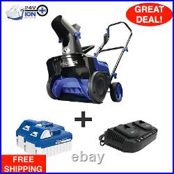 Cordless Snow Blower 750W 48-Volt Kit 15-Inch With 2 X 4.0-Ah Batteries + Charger