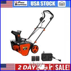 Cordless Snow Blower Brushless Motor 20 Width 23 ft Throw Distance 180° Chute