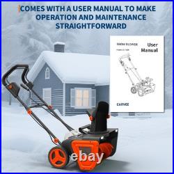 Cordless Snow Blower Brushless Motor 20 Width 23 ft Throw Distance 180° Chute