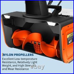 Cordless Snow Blower Brushless Motor 20 Width 23 ft Throw Distance 180° Chute