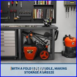 Cordless Snow Blower Brushless Motor 20 Width 23 ft Throw Distance 180° Chute