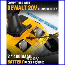 Cordless Snow Blower Compatible with Dewalt 20V Max Battery, 2 X 20V Snow Throwe Cordless Snow Blower Compatible with Dewalt 20V Max Battery, 2 X 20V Snow Throwe
