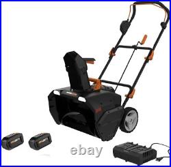 Cordless Snow Blower Power 40V 20 Share With Brushless Motor Batteries & Charge Cordless Snow Blower Power 40V 20 Share With Brushless Motor Batteries & Charge