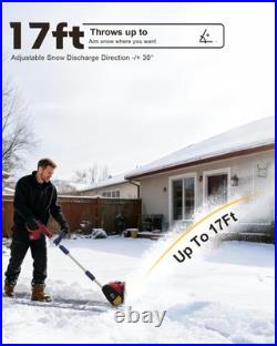 Cordless Snow Shovel, 12-Inch Brushless Snow Blower Compatible With Milwaukee 18