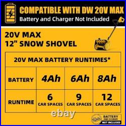 Cordless Snow Shovel, 12-Inch Width 6-Inch Depth, Compatible with Dewalt 20V MAX