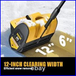 Cordless Snow Shovel Compatible for DeWalt 20V Battery(No Battery) 12 Yellow