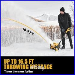 Cordless Snow Shovel Compatible for DeWalt 20V Battery(No Battery) 12 Yellow