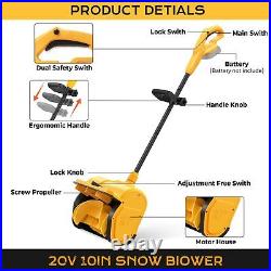 Cordless Snow Shovel, Electric Snow Blower for Dewalt 18V/20V BatteryNo Battery