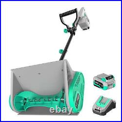 Cordless snow shovel, battery blower with auxiliary handle