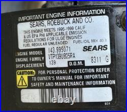 Craftsman 5 HP 21 Snow Blower Engine Electric Start OEM Running 536.885210 Craftsman 5 HP 21 Snow Blower Engine Electric Start OEM Running 536.885210