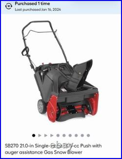 Craftsman SB270 Single Stage 21 in 208cc Gas Snow Blower Electric Start