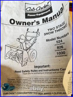 Cub Cadet 30 heavy duty 2-Stage Snow Blower with Electric Start