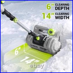 DEKOPRO 14-Inch Corded Electric Snow Blower, 1500w High-Power Snow Blower