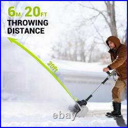 DEKOPRO 14-Inch Corded Electric Snow Blower, 1500w High-Power Snow Blower