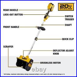 DEWALT 20V MAX 10 in Cordless Snow Shovel Snow Thrower Tool Only