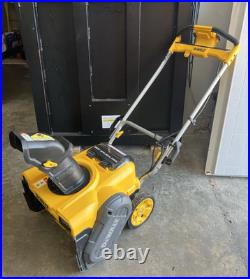 DEWALT 60V MAX Flexvolt 21 in Single Stage Snow Blower Used And Free Shipping