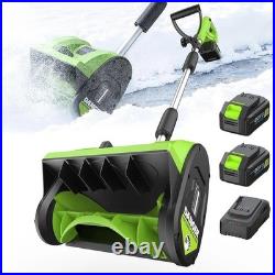 Deli STEELITE 42V 12 Cordless Snow Shovel with 2 x 4.0Ah 21V Batteries&Chargers