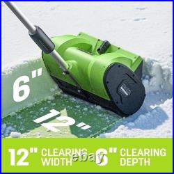 Deli STEELITE 42V 12 Cordless Snow Shovel with 2 x 4.0Ah 21V Batteries&Chargers