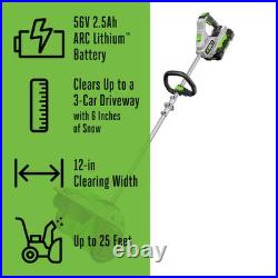 EGO 56-volt 12-in Single-stage Push Battery Powered Snow Shovel Battery included
