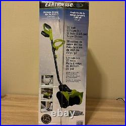 Earthwise 12 Snow Thrower 20 Volt Lithium Ion Battery Cordless Green SN70112