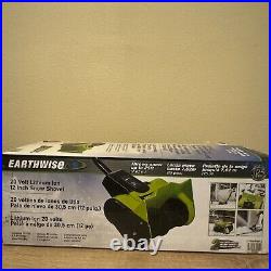 Earthwise 12 Snow Thrower 20 Volt Lithium Ion Battery Cordless Green SN70112