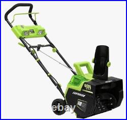 Earthwise SN74018 Cordless Electric 40-Volt 4Ah Brushless Motor, 18-Inch Snow