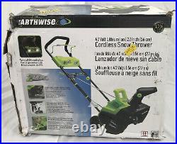 Earthwise SN74022 22-Inch 40-Volt Cordless Electric Snow Thrower with Charger