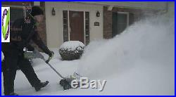 Earthwise Sn74016 40-Volt Cordless Electric Snow Shovel, Brushless Motor, 16-Inc