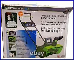 Earthwise by ALM Snow Thrower 22 Inch Electric Corded 15 Amp SN75022 ...