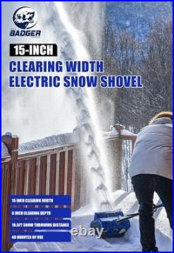 Effortless Snow Removal 40V 15 Electric Shovel with 16.5 Ft Throw Distance Effortless Snow Removal 40V 15 Electric Shovel with 16.5 Ft Throw Distance