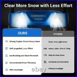 Efurden 24 Inch Gas Snow Blower Eletric Start 212cc 4-Cycle 180º Chute 16 Depth