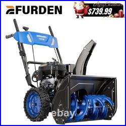 Efurden Gas Snow Blower 2 Stage, 24 Inch 212cc Recoil Start 40Ft Snow Throwing
