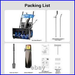 Efurden Gas Snow Blower 2 Stage, 24 Inch 212cc Recoil Start 40Ft Snow Throwing