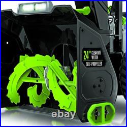 Ego Power+ Snow Blower 24In Self-Propelled 2 Stage With Two 10 Ah Batteries Ego Power+ Snow Blower 24In Self-Propelled 2 Stage With Two 10 Ah Batteries