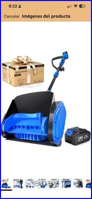 Electric Cordless Snow Shovel, 14.4-Inch 24V 5.0Ah Brushless Cordless Snow