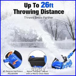 Electric Cordless Snow Shovel, 14.4-Inch 24V 5.0Ah Brushless, Cordless -blue