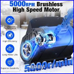 Electric Cordless Snow Shovel, 14.4-Inch 24V 5.0Ah Brushless, Cordless -blue