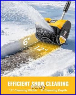 Electric Cordless Snow Shovel Compatible with Dewalt 20V Battery, 12X6 Clearin